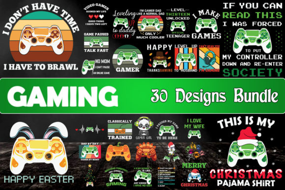 Gaming Bundle SVG 30 Designs for Crafts and Graphics