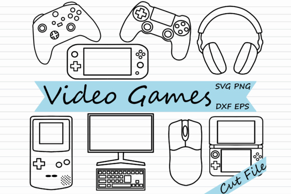 Gaming Clipart Set: Graphics for Crafts & Branding