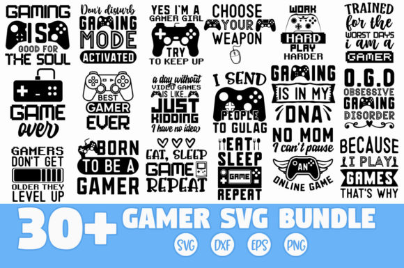 Gaming Gamer SVG Bundle: Graphics for Crafts and Blogs
