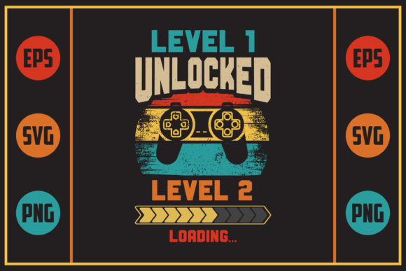 Gaming Retro Design - Level 1 Graphics for Crafts