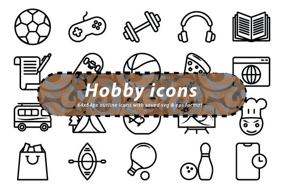 Hobby Icon Pack: A Playful Graphic Asset for Local Business Branding