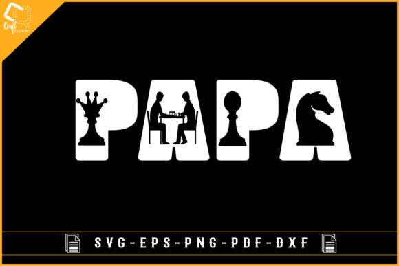 Papa Chess Gaming Gambit Sublimation Graphics