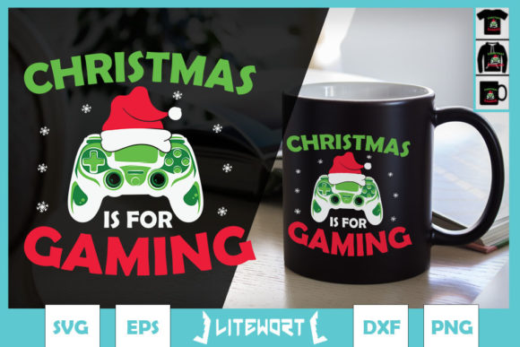 Santa Hat Gamer Christmas Graphics for Blog and Website Design