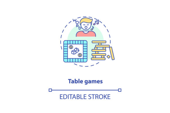 Table Games Concept Icon for Graphics and Icons