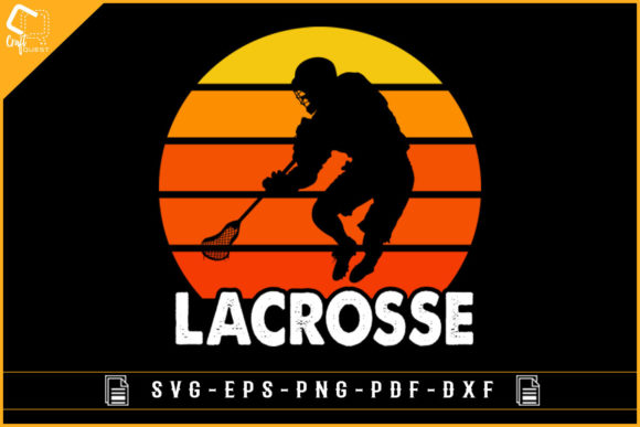 Vintage Retro Color Lacrosse Gaming Graphics for Crafts
